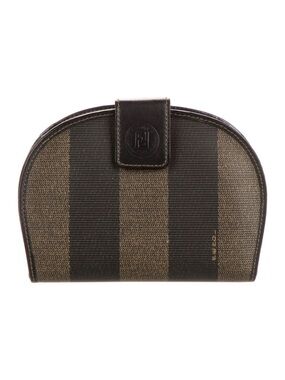 Vintage Fendi Pequin Striped Dome Wallet